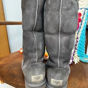 UGG Charcoal Suede Tall Boots women’s size 8 $50